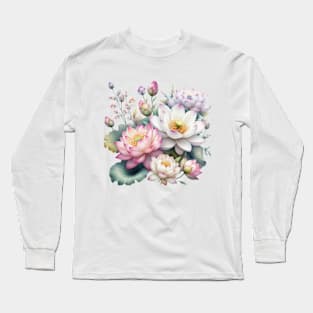 American Lotus Flower lover Long Sleeve T-Shirt